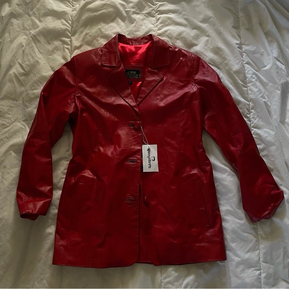 Love Red Blazer Plush Mid-Length - Picture 1 of 3